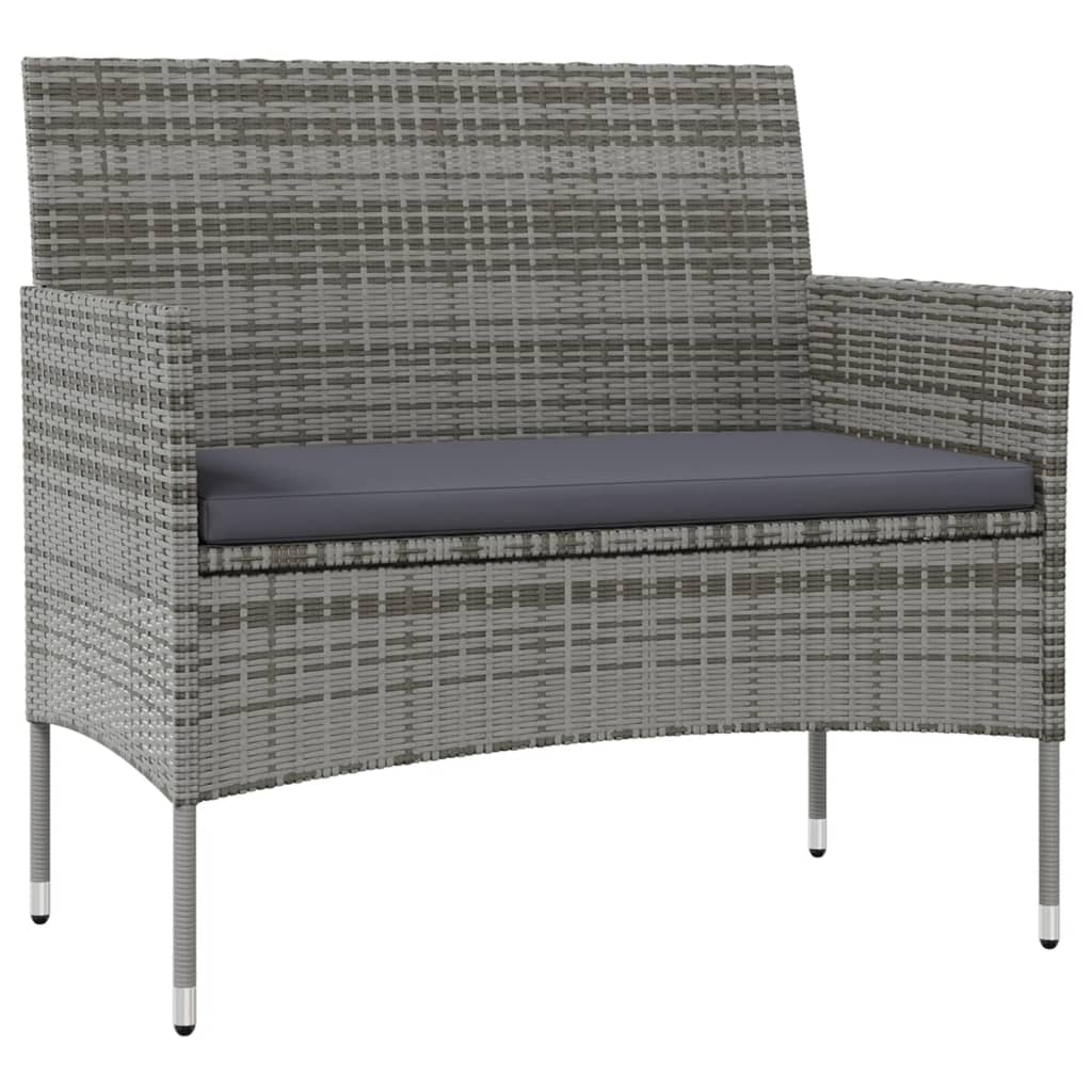 Set Divani da Giardino 8 pz con Cuscini in Polyrattan Grigio - homemem39