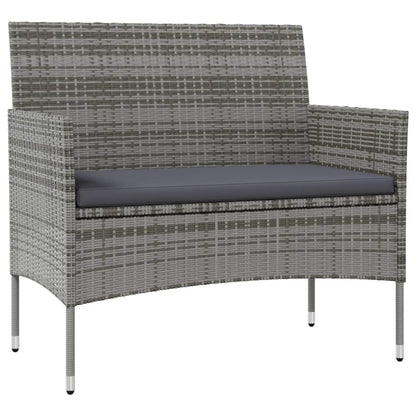Set Divani da Giardino 8 pz con Cuscini in Polyrattan Grigio - homemem39