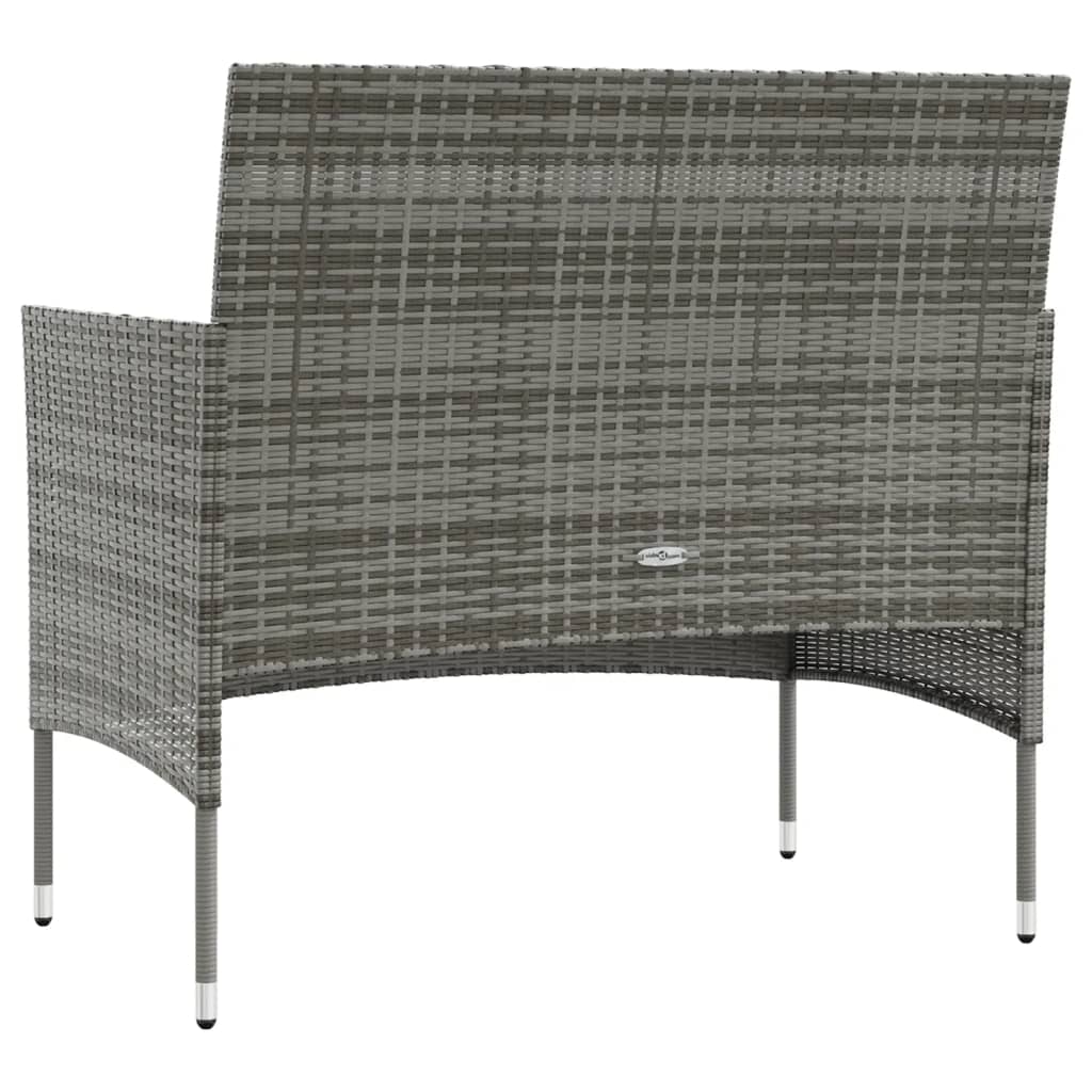Set Divani da Giardino 8 pz con Cuscini in Polyrattan Grigio - homemem39