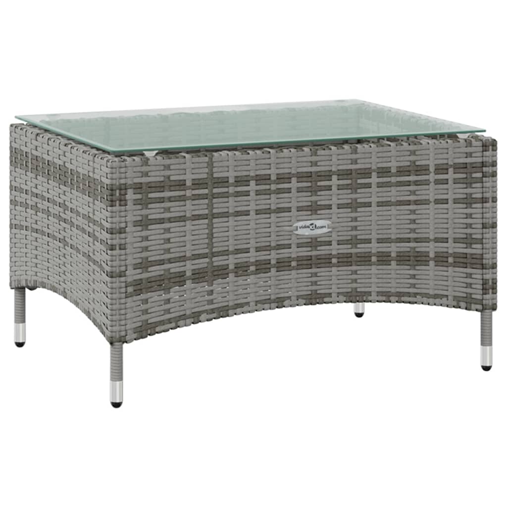 Set Divani da Giardino 8 pz con Cuscini in Polyrattan Grigio - homemem39