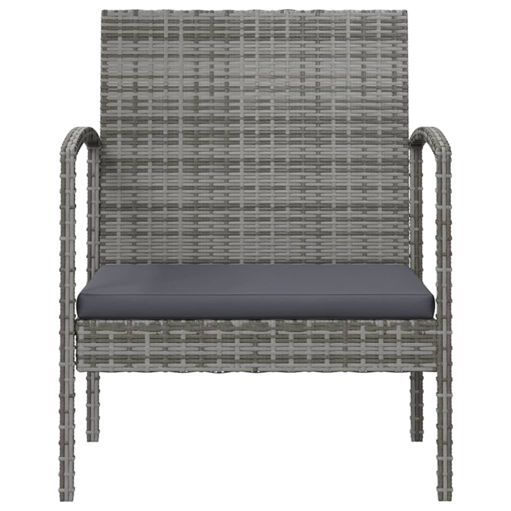 Set Divani da Giardino 8 pz con Cuscini in Polyrattan Grigio - homemem39