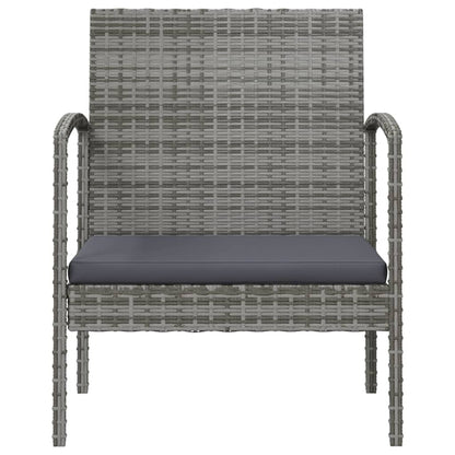 Set Divani da Giardino 8 pz con Cuscini in Polyrattan Grigio - homemem39