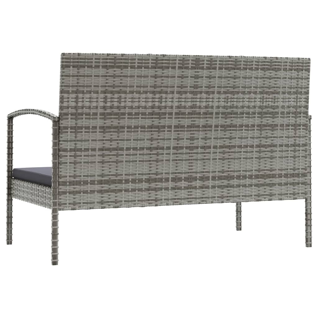 Set Divani da Giardino 16 pz con Cuscini in Polyrattan Grigio - homemem39