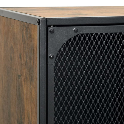 Armadietti 2 pz Marrone Rustico 72x36x82 cm Metallo e MDF | homemem39
