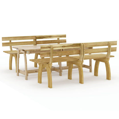 Set da Pranzo da Giardino 3 pz in Legno di Pino Impregnato - homemem39