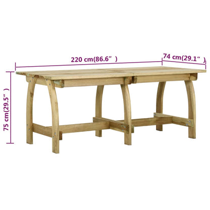 Set da Pranzo da Giardino 4 pz in Legno di Pino Impregnato