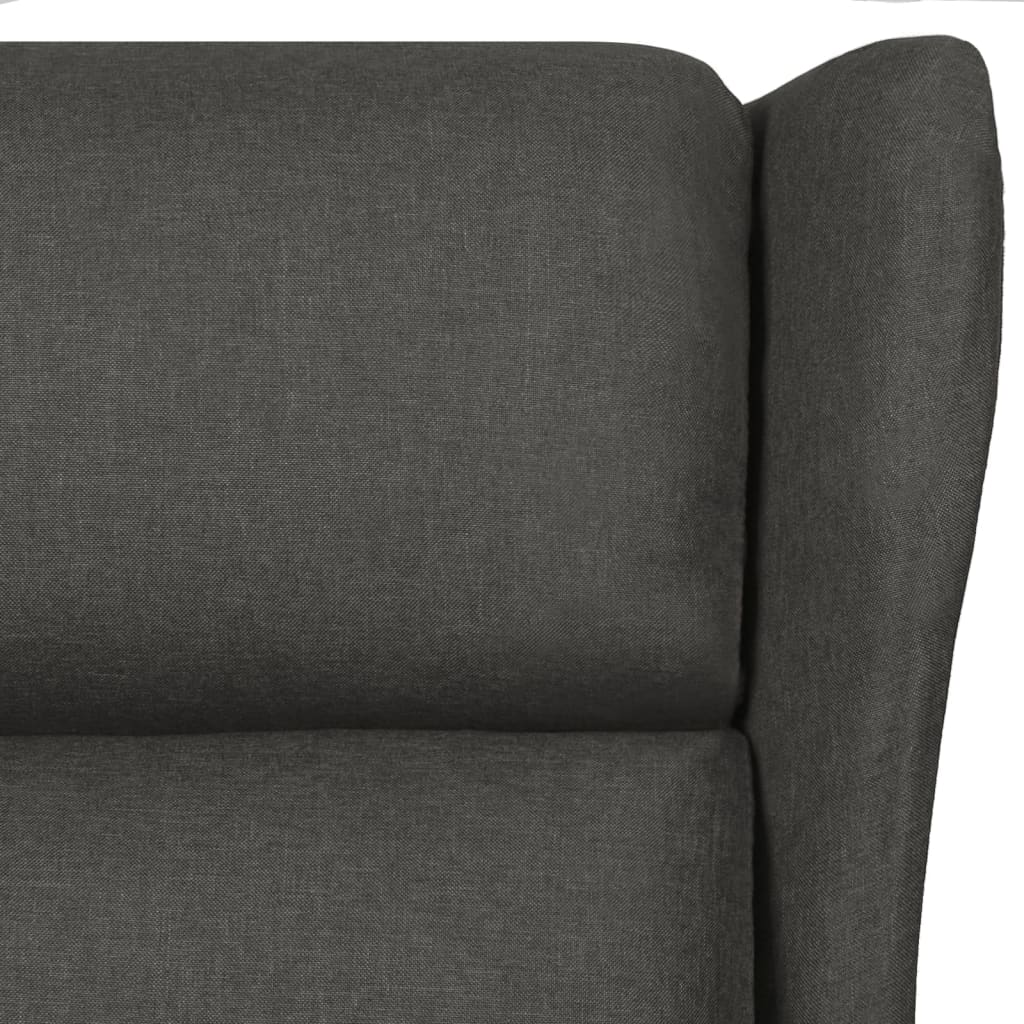 Poltrona Reclinabile in Tessuto Grigio Scuro
