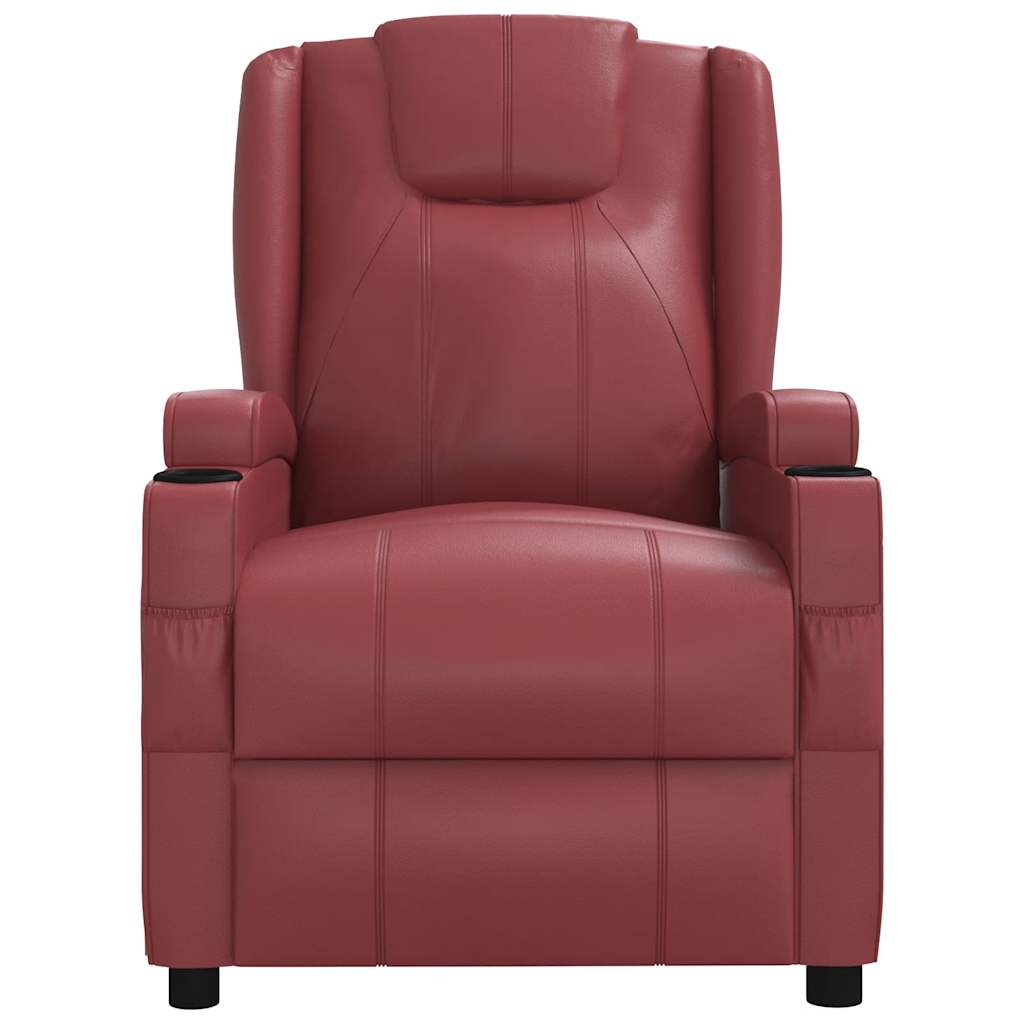 Poltrona Reclinabile in Rosso Vino