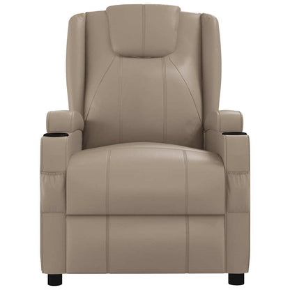 Poltrona Reclinabile Cappuccino in Similpelle
