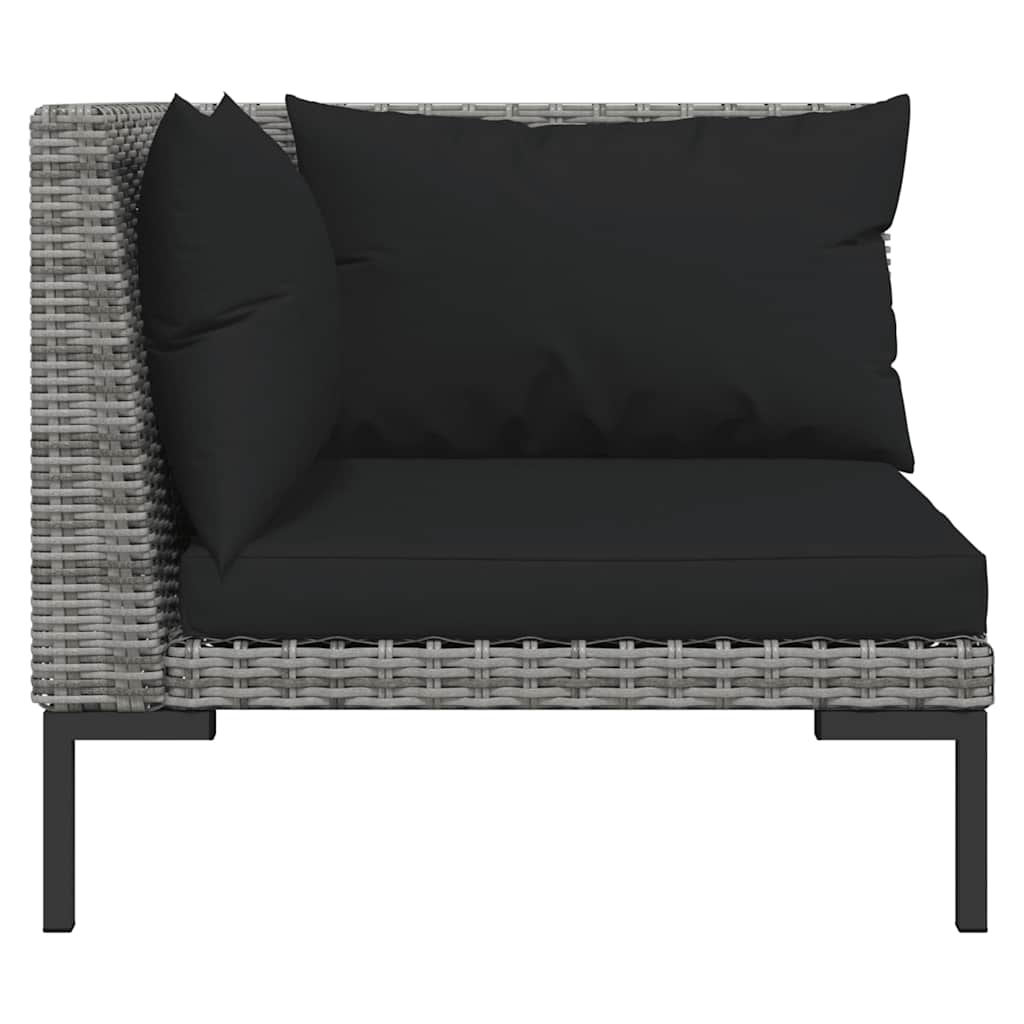 Divani da Giardino 2pz con Cuscini in Polyrattan Mezzo Tondo | homemem39