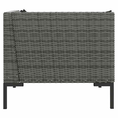 Divani da Giardino 2pz con Cuscini in Polyrattan Mezzo Tondo | homemem39