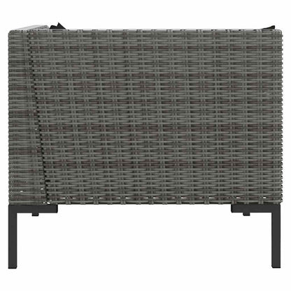 Divani da Giardino 2pz con Cuscini in Polyrattan Mezzo Tondo