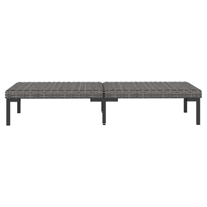 Set Divani da Giardino 3 pz Grigio Scuro Polyrattan Mezzo Tondo | homemem39