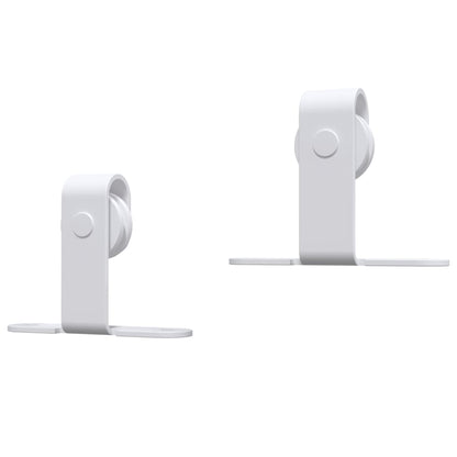 Kit Mini Anta Scorrevole in Acciaio al Carbonio Bianco 200 cm | homemem39