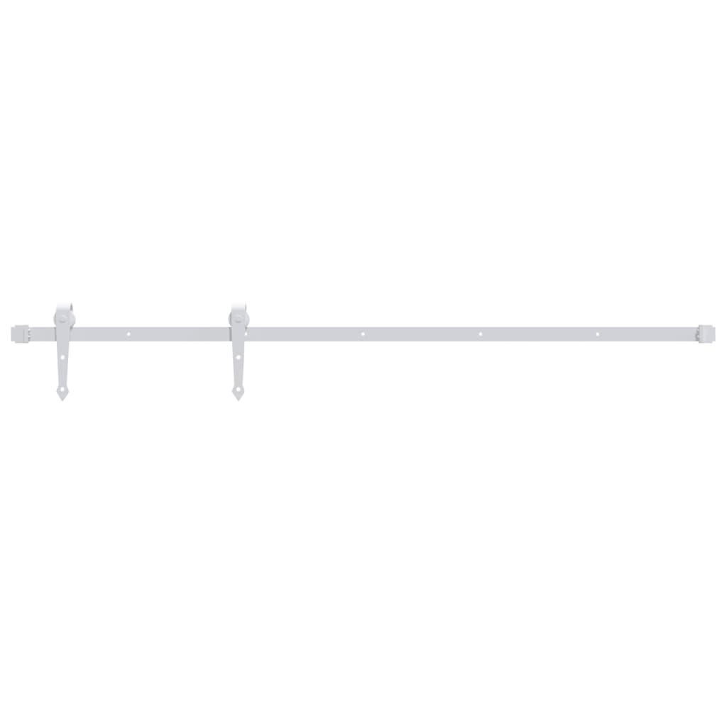 Kit Accessori per Porta Scorrevole 200 cm in Acciaio Bianco | homemem39