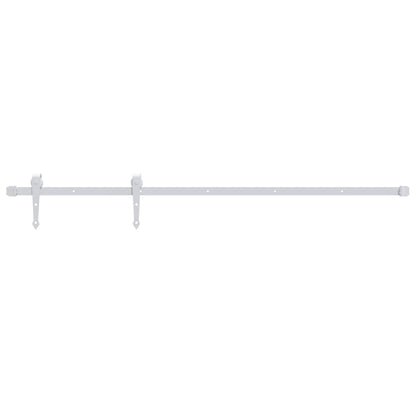Kit Accessori per Porta Scorrevole 200 cm in Acciaio Bianco | homemem39