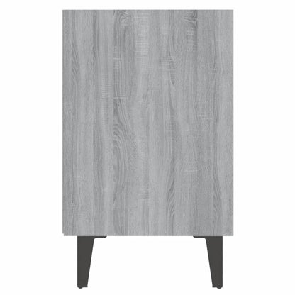 Comodino con Gambe in Metallo Grigio Sonoma 40x30x50 cm - homemem39