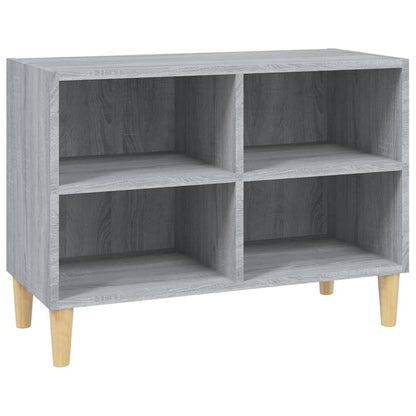 Mobile TV Gambe in Legno Massello Grigio Sonoma 69,5x30x50 cm - homemem39