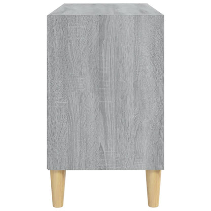 Mobile TV Gambe in Legno Massello Grigio Sonoma 69,5x30x50 cm - homemem39