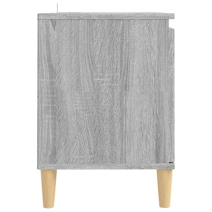 Mobile TV Gambe in Legno Massello Grigio Sonoma 103,5x35x50 cm - homemem39