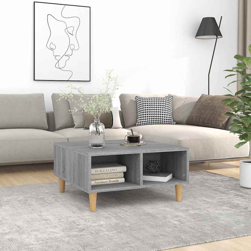 Tavolino da Salotto Grigio Sonoma 60x60x30 cm in Truciolato