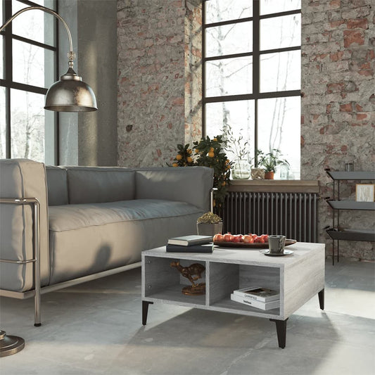 Tavolino da Salotto Grigio Sonoma 60x60x30 cm in Truciolato | homemem39