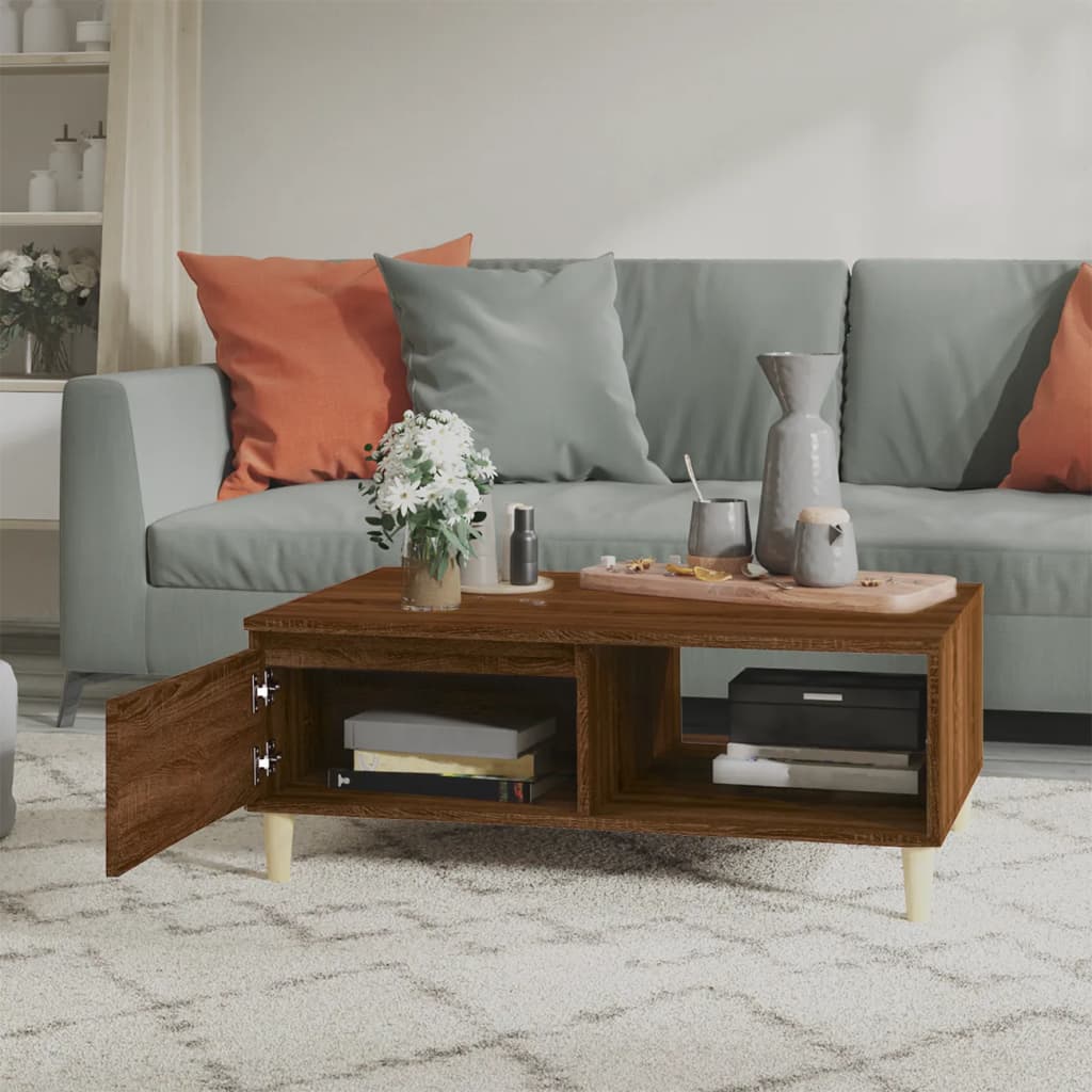Tavolino da Salotto Rovere Marrone 90x60x35 cm in Truciolato | homemem39