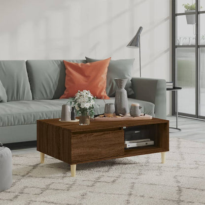Tavolino da Salotto Rovere Marrone 90x60x35 cm in Truciolato | homemem39