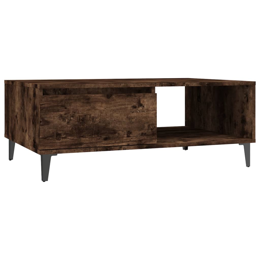 Tavolino da Salotto Rovere Fumo 90x60x35 cm in Truciolato | homemem39