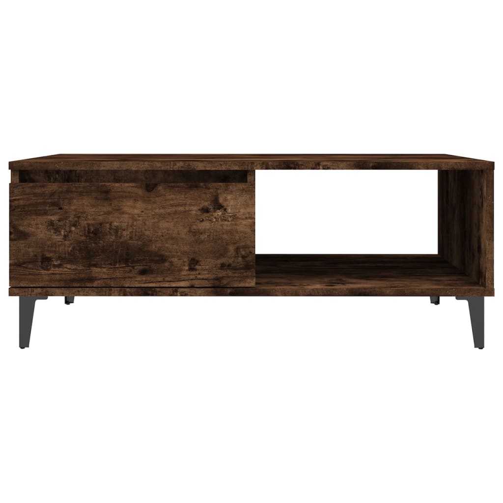 Tavolino da Salotto Rovere Fumo 90x60x35 cm in Truciolato | homemem39