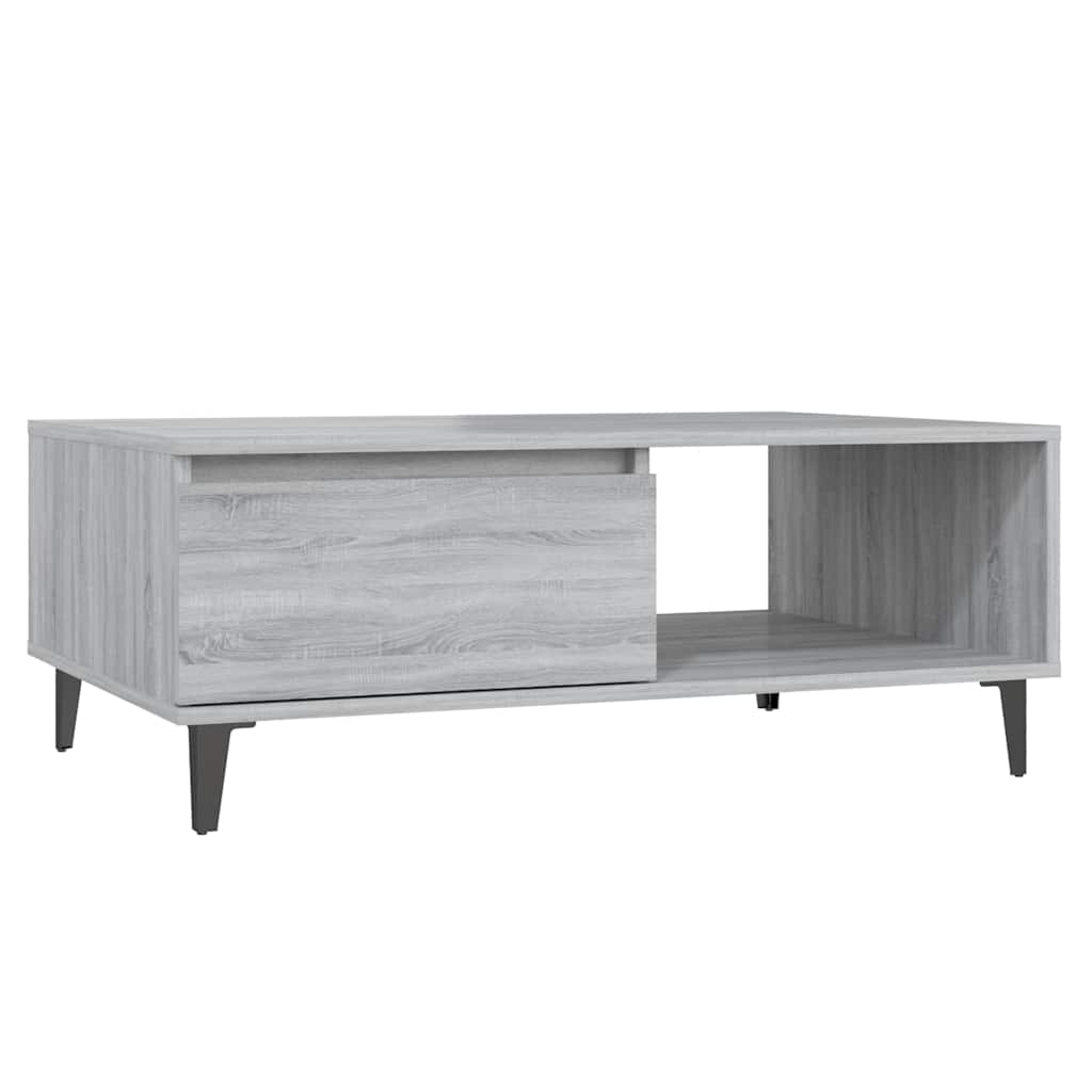Tavolino da Salotto Grigio Sonoma 90x60x35 cm in Truciolato