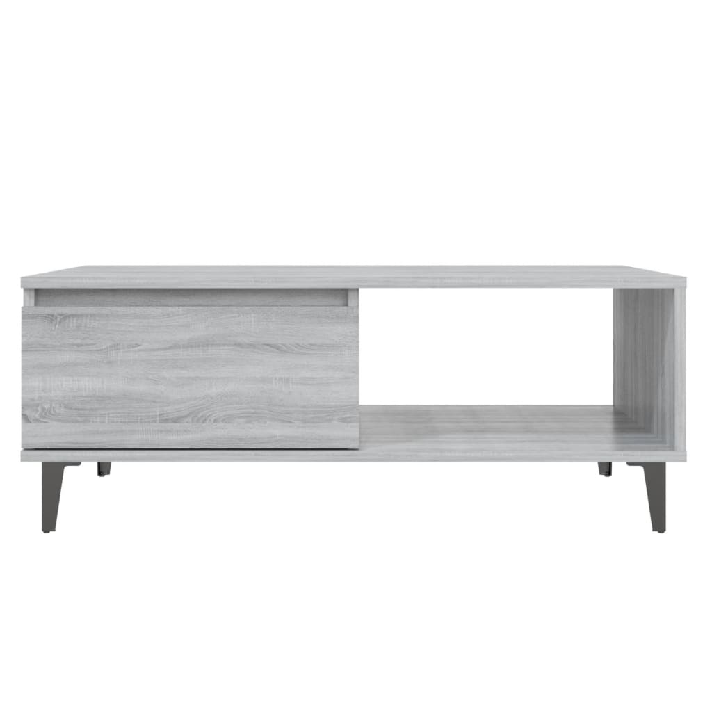 Tavolino da Salotto Grigio Sonoma 90x60x35 cm in Truciolato | homemem39