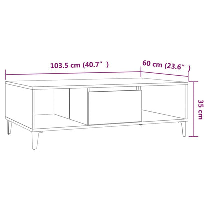 Tavolino da Salotto Rovere Fumo 103,5x60x35cm in Truciolato | homemem39