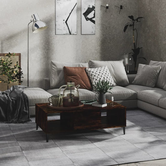 Tavolino da Salotto Rovere Fumo 103,5x60x35cm in Truciolato | homemem39