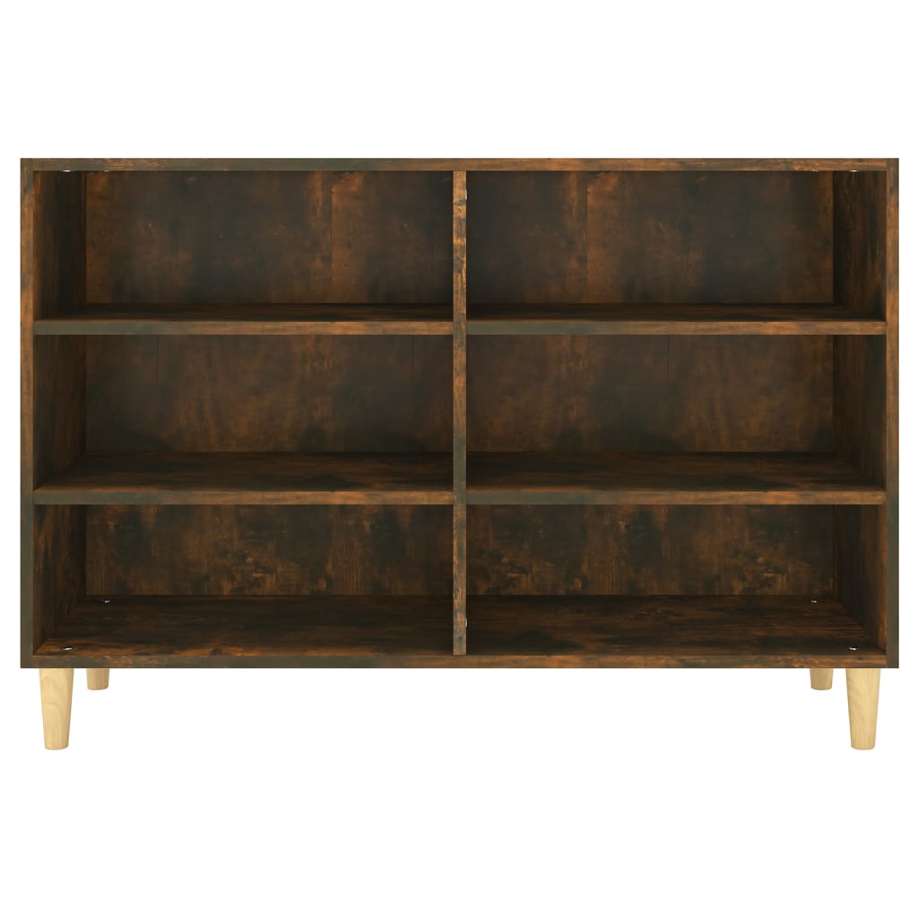 Credenza Rovere Fumo 103,5x35x70 cm in Legno Multistrato