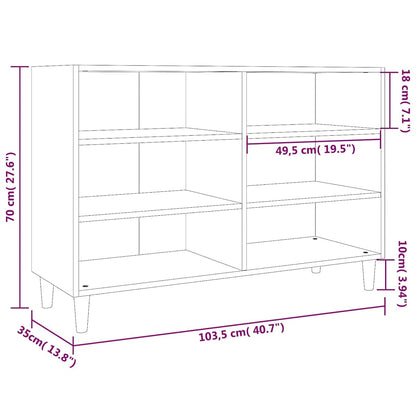 Credenza Grigio Sonoma 103,5x35x70 cm in Truciolato