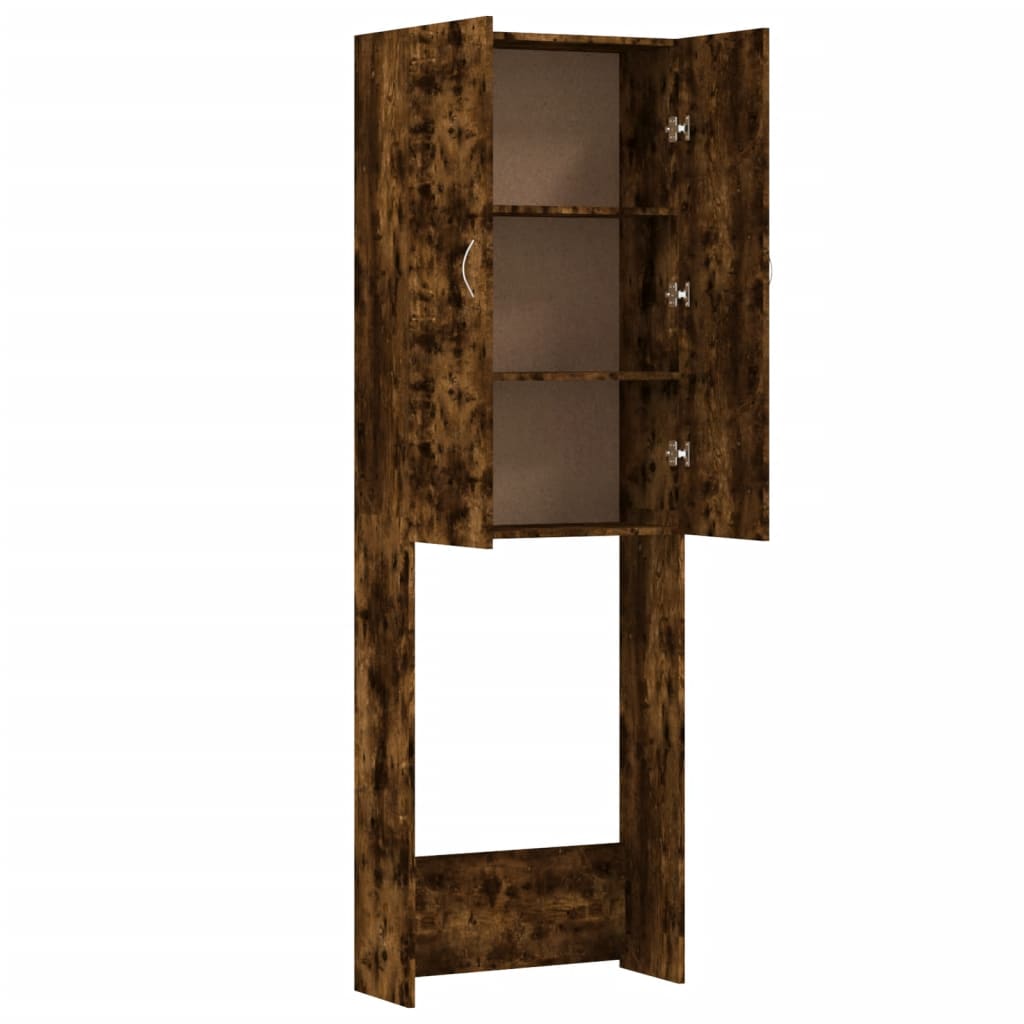 Mobile per Lavatrice Rovere Fumo 64x25,5x190 cm | homemem39