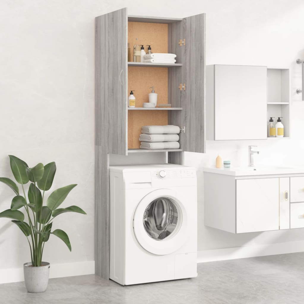Mobile per Lavatrice Grigio Sonoma 64x25,5x190 cm | homemem39