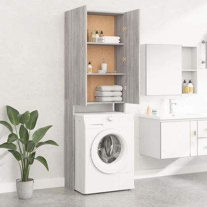 Mobile per Lavatrice Grigio Sonoma 64x25,5x190 cm | homemem39