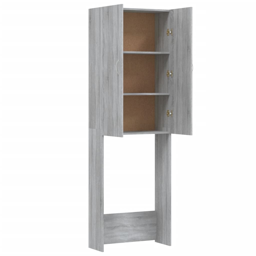 Mobile per Lavatrice Grigio Sonoma 64x25,5x190 cm | homemem39