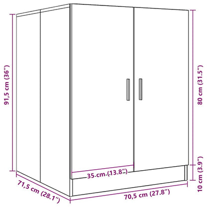 Mobile per Lavatrice Grigio Sonoma 71x71,5x91,5 cm