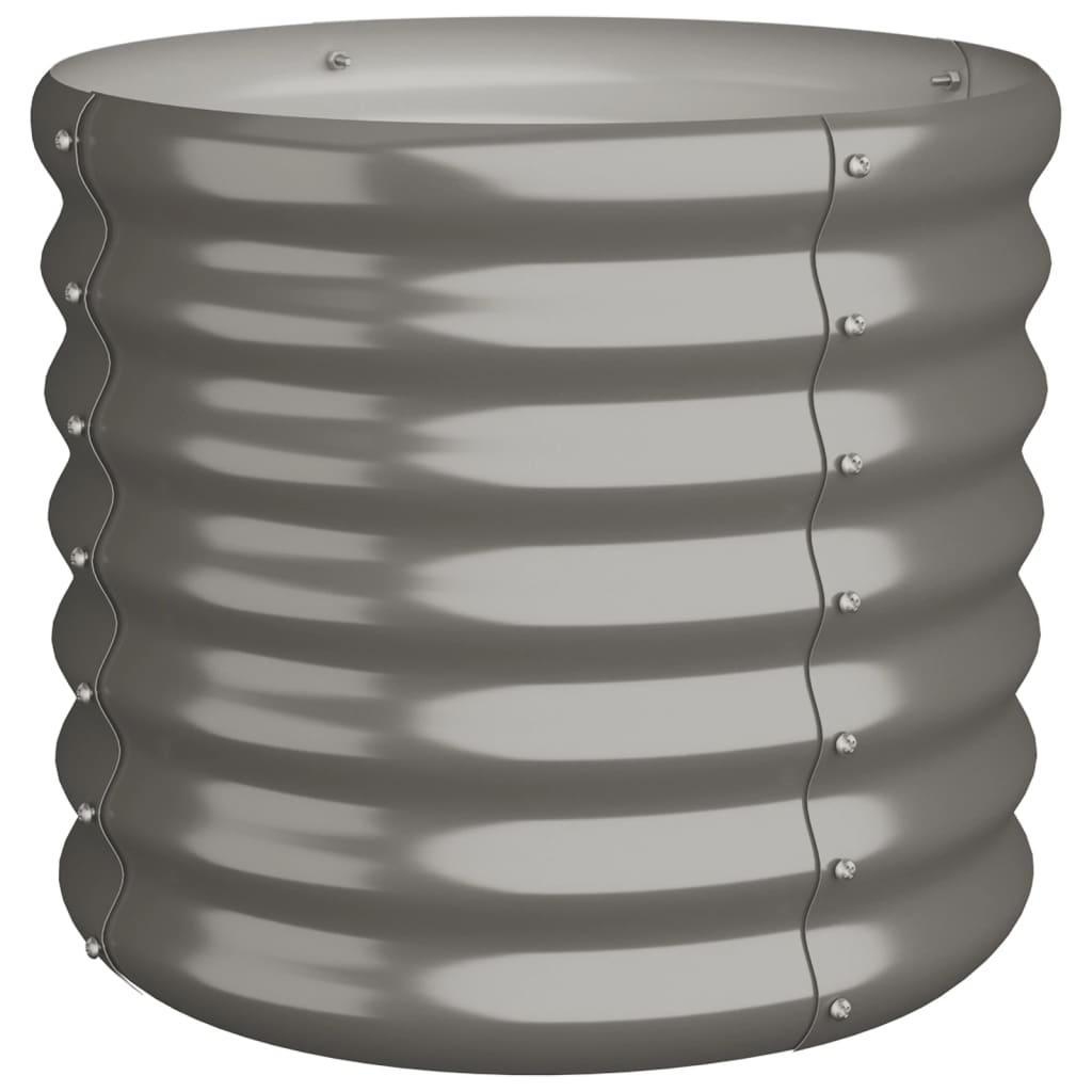 Vaso da Giardino Acciaio Zincato 40x40x36cm Grigio | homemem39
