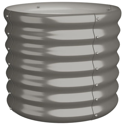 Vaso da Giardino Acciaio Zincato 40x40x36cm Grigio | homemem39
