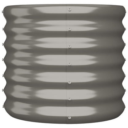Vaso da Giardino Acciaio Zincato 40x40x36cm Grigio | homemem39