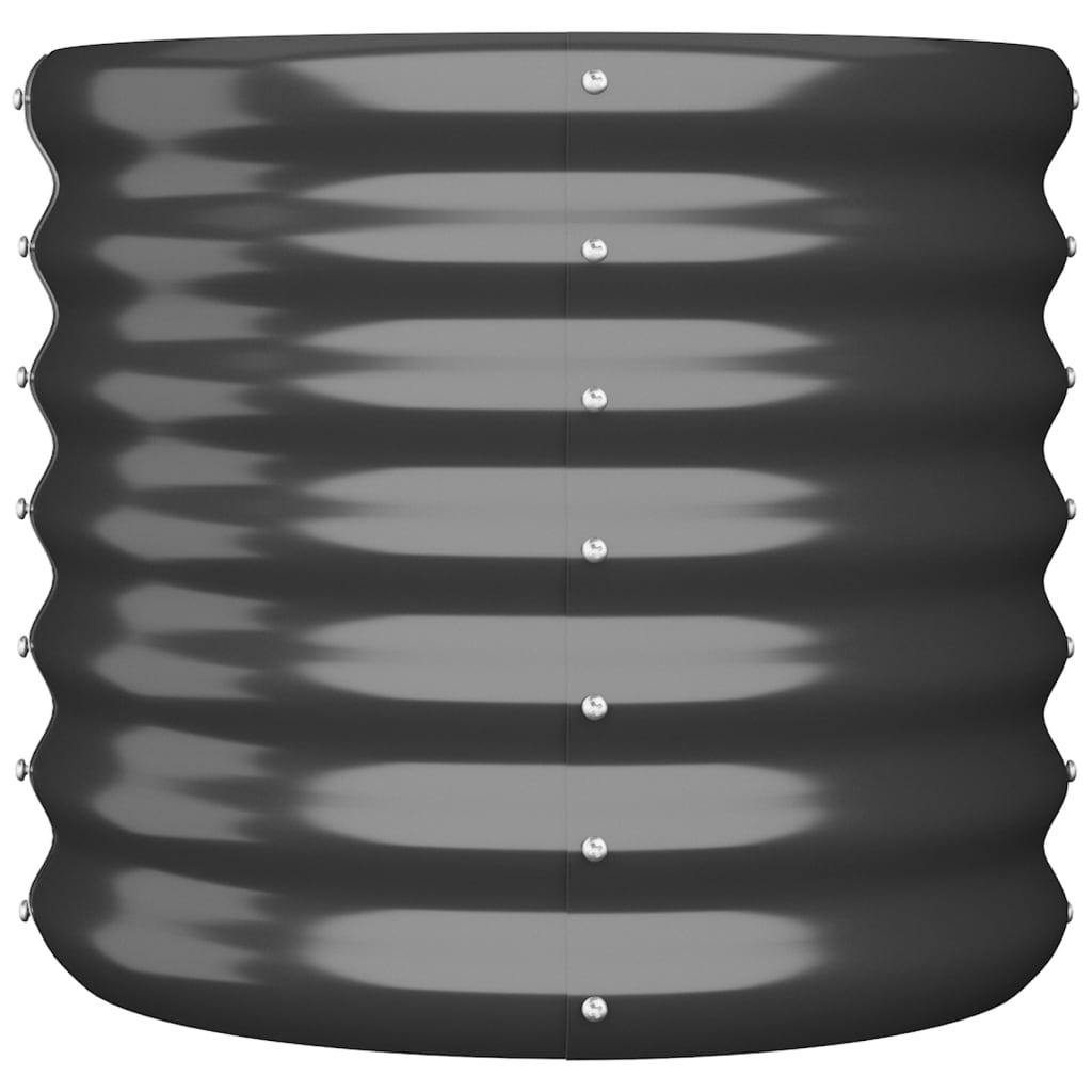 Vaso Giardino Acciaio Zincato 40x40x36cm Antracite - homemem39