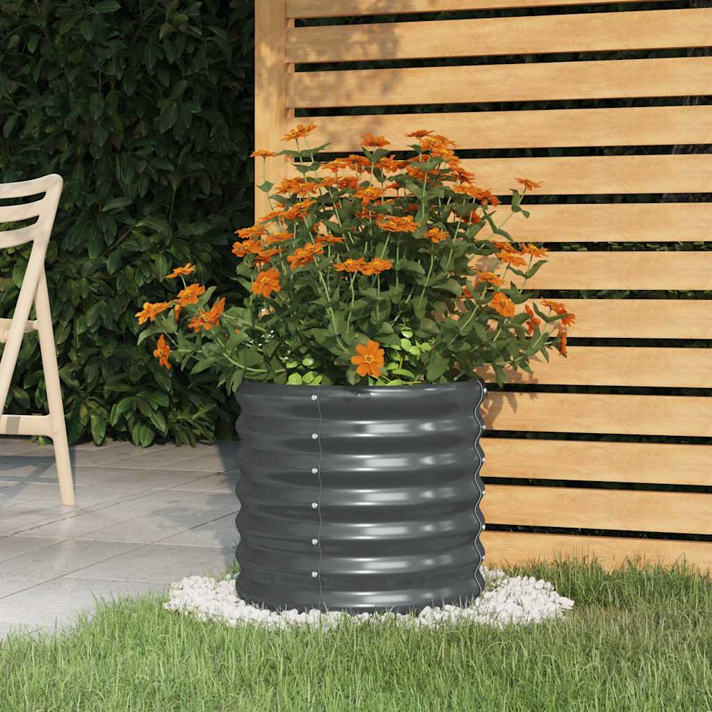 Vaso Giardino Acciaio Zincato 40x40x36cm Antracite | homemem39