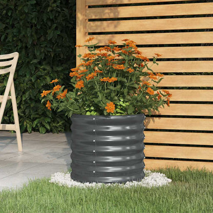 Vaso Giardino Acciaio Zincato 40x40x36cm Antracite | homemem39