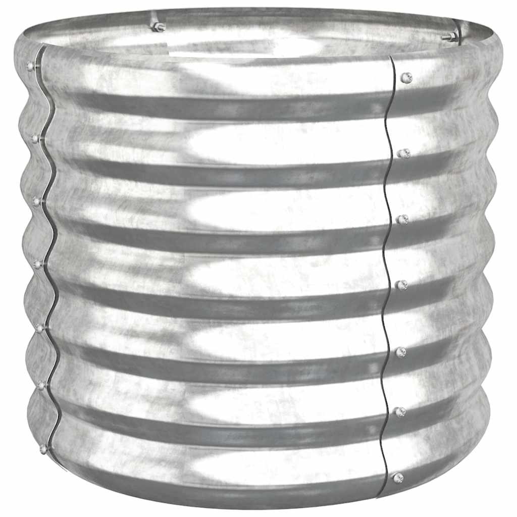 Vaso Giardino Acciaio Zincato 40x40x36 cm Argento | homemem39