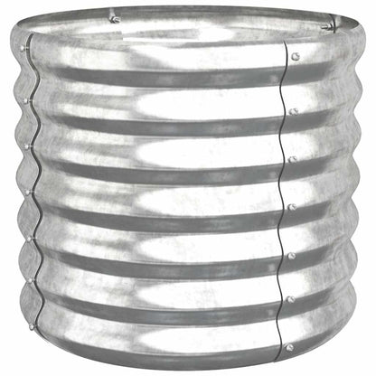 Vaso Giardino Acciaio Zincato 40x40x36 cm Argento | homemem39