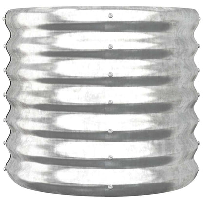 Vaso Giardino Acciaio Zincato 40x40x36 cm Argento | homemem39